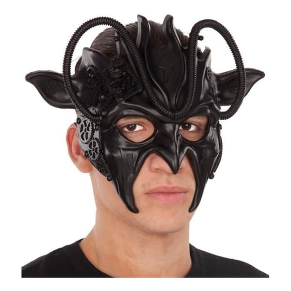 Svart Steampunk Mask med öron - DisfraZZes - Vuxen - Flerfärgad