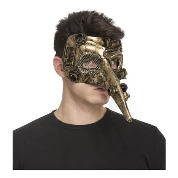 Steampunk Long Nose Mask - Disfrazzes - Flerfärgad - Vuxen - Gul - Blandad