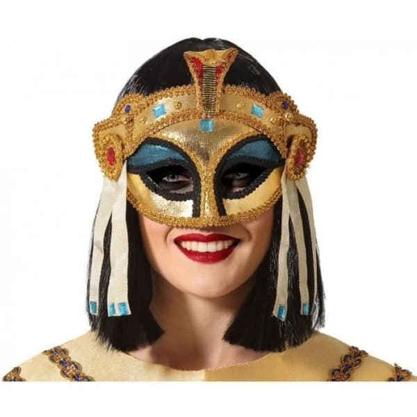 Cleopatra Mask - Kostymtillbehör - Guld med Cobra Snake