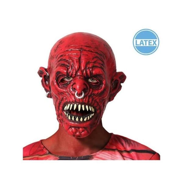 Kostym - AC-DÉCO - Halloweenmask - Latexfri - Röd - Demonisk monstret