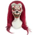 Miniatyrbild 2 av 2: Färgglad Skrämmande Clownmask, Långt Hår, Skräckstil,40840