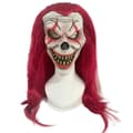 Miniatyrbild 1 av 2: Färgglad Skrämmande Clownmask, Långt Hår, Skräckstil,40840