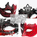 Miniatyrbild 2 av 4: INN Mask 24x20x3cm halloween maskerad masker karneval masker metall masker dekoration pack röd dekoration kit