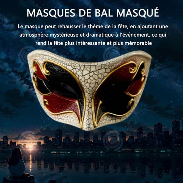 INN Mask 16,5x8cm festmasker jul Halloween sprakande masker röda maskeradmasker Prydnadsföremål prydnadsföremål prydnadsföremål