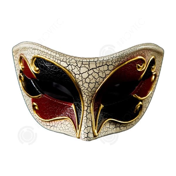INN Mask 16,5x8cm festmasker jul Halloween sprakande masker röda maskeradmasker Prydnadsföremål prydnadsföremål prydnadsföremål