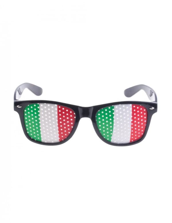 Supporterglasögon med italiensk flagga.Size-One size