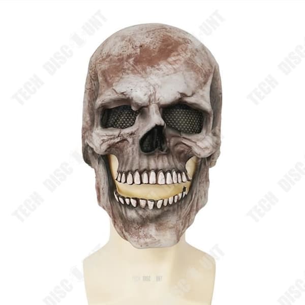 TD® Halloween rörlig dödskallemask, rörlig huvudbonad, dekorativ Ghost Festival Cosplay-mask, latexhuvudbonader