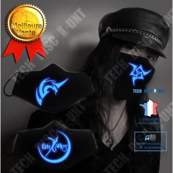 TD® Fluorescerande modepersonlighetsspelmask för män och kvinnor tvättbar tygmask Julfödelsedagspresent