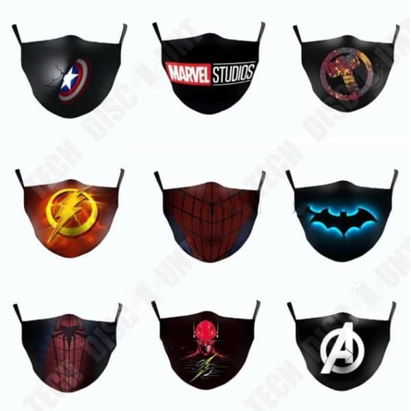 TD® Marvel 3D Groot Mask för män och kvinnor - Tvättbar och återanvändbar tygmask - Brun