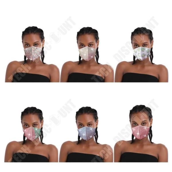 TD® Flash diamond yellow fashionista mask - TECH RABATT - dammtät - vuxen
