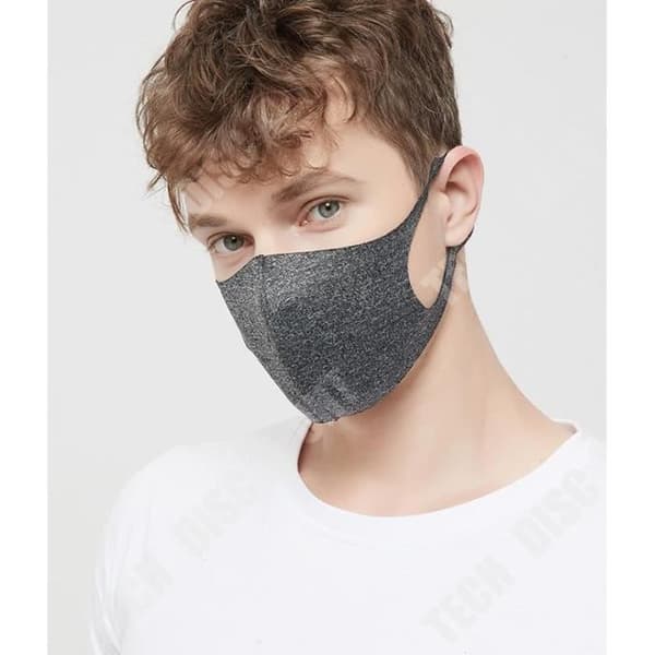 Kyltålig sidenstickad mask - TEKNISK RABATT - Grå - Dammtät funktion