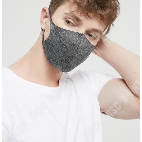 Kyltålig sidenstickad mask - TEKNISK RABATT - Grå - Dammtät funktion