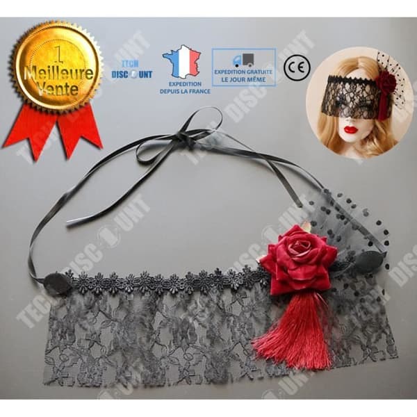 TD® Sexig svart spetsmask kvinna 50 röda nyanser av grått Julfest deco halvansikte prinsessa drottning smycken skönhet enkel elegant