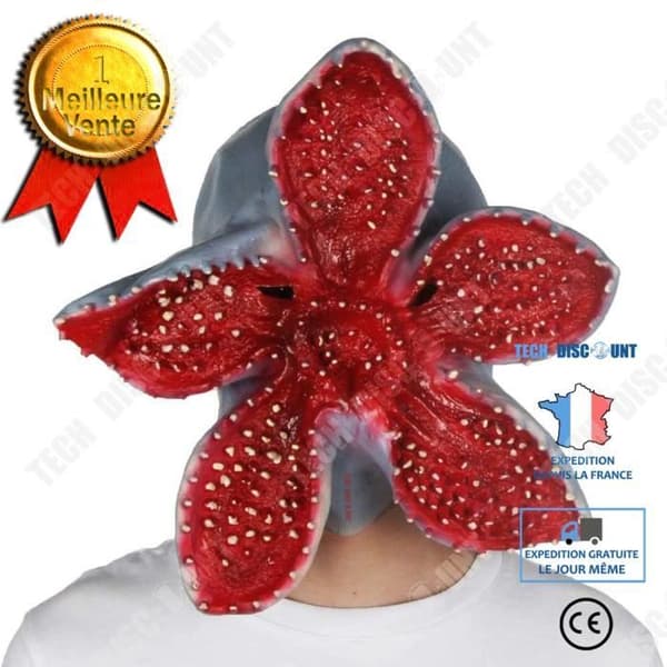 TD® Halloween dekoration piranha Mask Stranger Things Head Cover Halloween Facebook Stranger Things säsongsmask