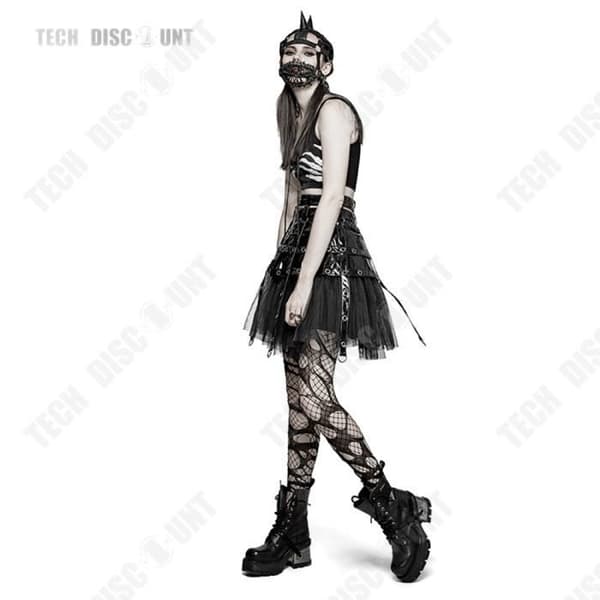 Steampunk-inspirerad helmask i svart läder - Gothic Cosplay-dräkt - Halloween - TEKNISK RABATT