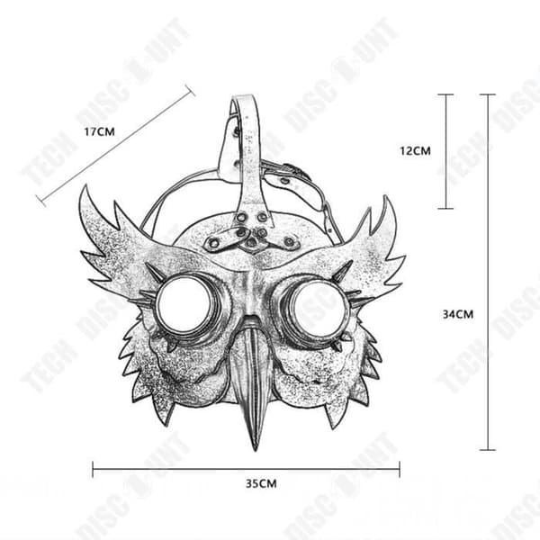 TD® Steampunk Medieval Plague Beak Mask Halloween Animal Mask Bar rekvisita Rolig Holiday Party Mask