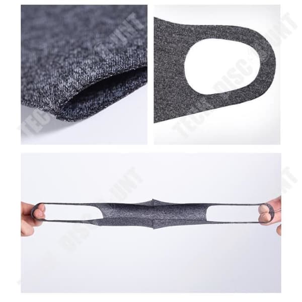 TD® Pure Cotton Knitted Silk Black Face Mask för män och kvinnor Tvättbar kallmask