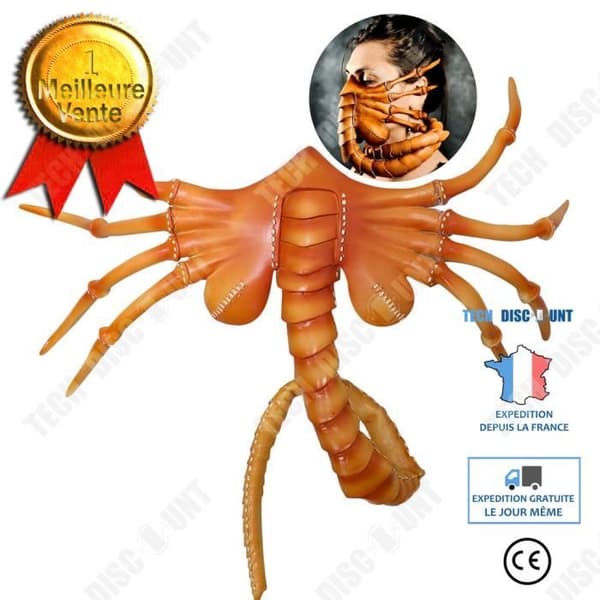TD® Halloween dekoration skorpionmask Fristående latexmask Huvudbonader Söt insektsmask som håller ansiktet