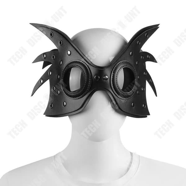 TD® Halloween rollspelsmask 38*18 cm Justerbar huvudrem Dark Punk Style Lämplig för Halloween-fest