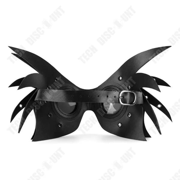 TD® Halloween rollspelsmask 38*18 cm Justerbar huvudrem Dark Punk Style Lämplig för Halloween-fest