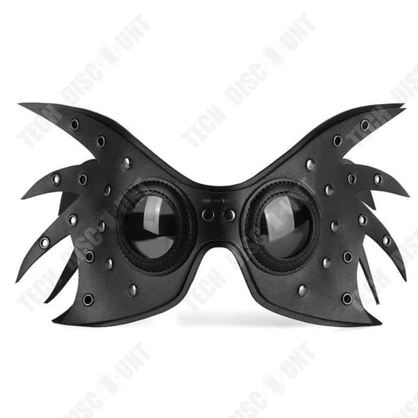 TD® Halloween rollspelsmask 38*18 cm Justerbar huvudrem Dark Punk Style Lämplig för Halloween-fest