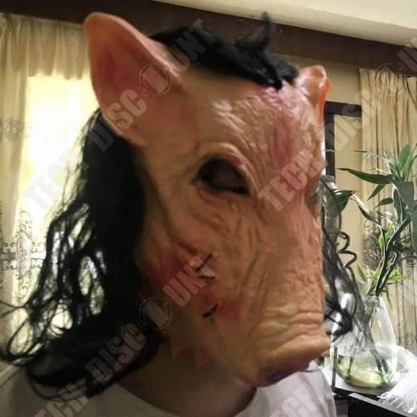 TD® SAW-inspirerad dekorativ grismask gjord av högkvalitativ latex för cosplay-dräkt eller maskeradfest för Halloween