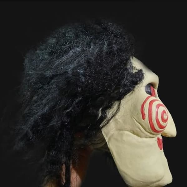 Silikon Ansiktsmask Saw Cosplay Film Jigsaw Masquerade Party Gummi Man Latex Masker för Halloween
