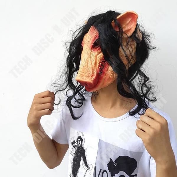 TD® SAW-inspirerad dekorativ grismask gjord av högkvalitativ latex för cosplay-dräkt eller maskeradfest för Halloween