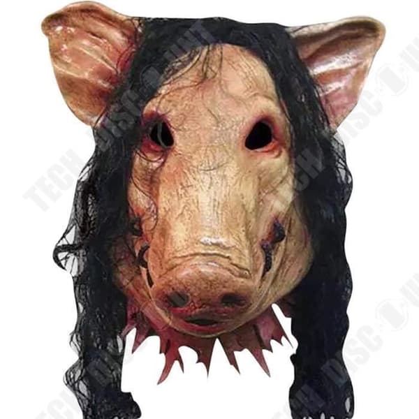 TD® SAW-inspirerad dekorativ grismask gjord av högkvalitativ latex för cosplay-dräkt eller maskeradfest för Halloween