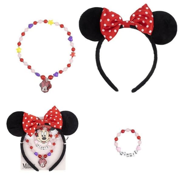 Tilbehørssett Minnie Mouse Flerfarget 3 Deler
