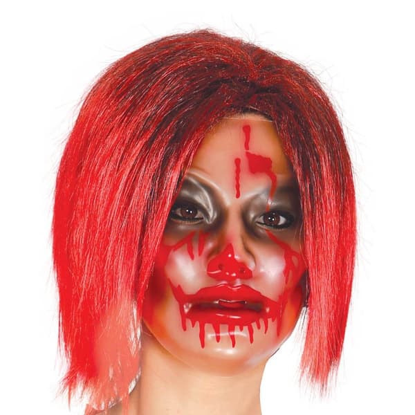 Transparent blodigt ansikte för kvinna - Halloween - PVC - Vuxen - Inomhus