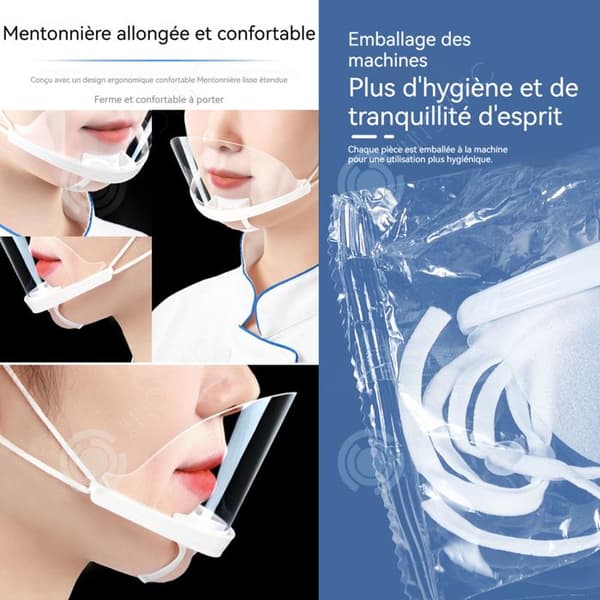 INN Protective Visir 20PCS transparent För matlagning dagligt skydd Ansiktsmask matmasker