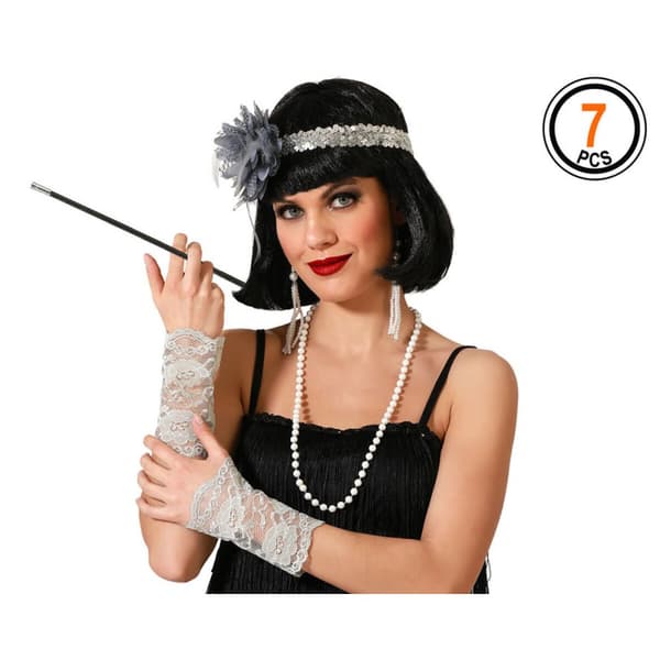 Sæt med kostumetilbehør Showgirl 7 Dele