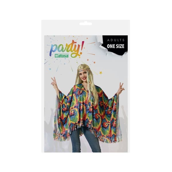 Poncho Multifarvet Hippie
