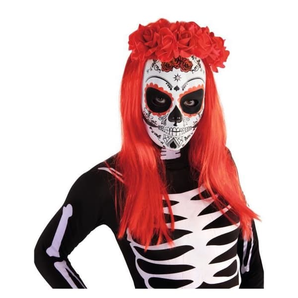 Dia de los muertos mask för kvinnor - Vit - För Halloween eller Day of the Dead