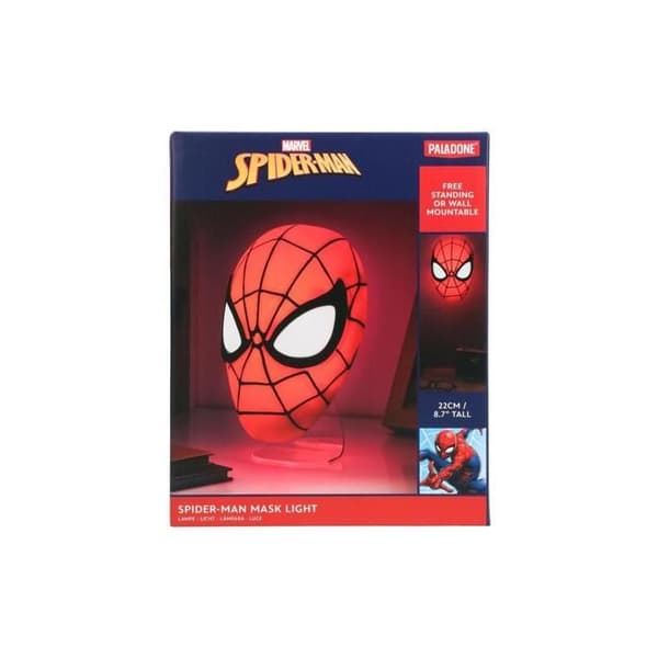 Lampe - Paladone - Spider-Man-mask - 22 cm - USB eller batteri - Röd
