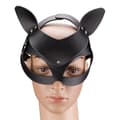 Miniatyrbild 3 av 6: Kattmask i konstläder med strass
