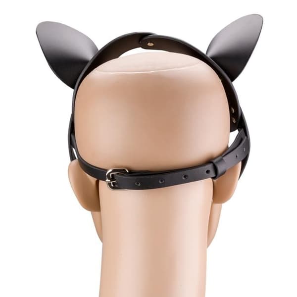 Kattmask i konstläder med strass