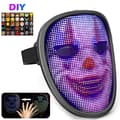 Miniatyrbillede 2 af 2: LED Halloween-maske, fuld ansigtsdækning, komfortabel pasform,1 stk.