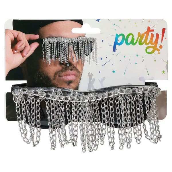 Glasögon Kedja Svart/Silvrig Maskeraddräktsaccessoarer