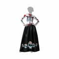 Miniatyrbillede 11 af 11: Kostume Skelet Mexicansk dame Multifarvet - XL