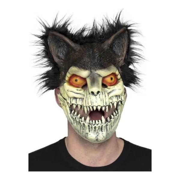 Kattskelettmask med öron