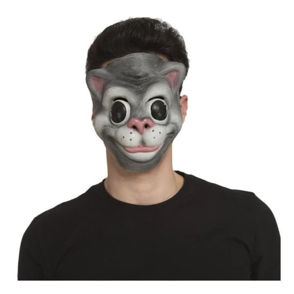 Smiling Cat Mask - Disfrazzes - One Size - Flerfärgad - Blandat - Grå