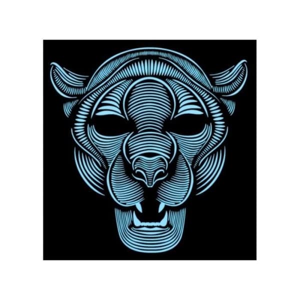 Led Panther Mask - ATOSA - Kostymtillbehör - Svart - Blandat - 18 år