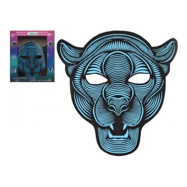 Led Panther Mask - ATOSA - Kostymtillbehör - Svart - Blandat - 18 år