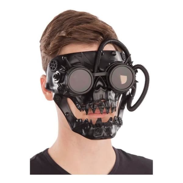 Svart Steampunk mask med tuber - DisfraZZes - Unisex - Vuxen - Inomhus