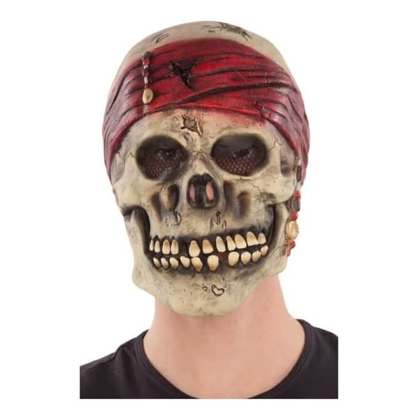 Piratskallemask för vuxna - DisfraZZes - Skelettskalle - Halloween - Flerfärgad