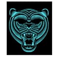 Miniatyrbild 2 av 2: Led Tiger Mask - ATOSA - Kostymtillbehör - Svart - Vuxen - Blandat