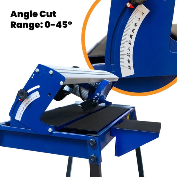 Fliseskærebænk med vandkøling 720 mm bordlaserskæreguide Diamantklinge Robust 800W motor Ekstra klinge 0-45° vinkelskæring DIY & professionel brug