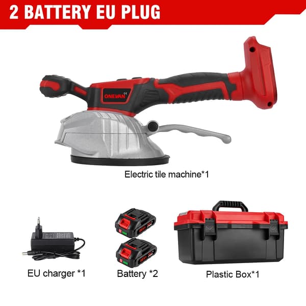 Elektrisk Flise Maskine, Dobbelt System, 200KG Løftekapacitet,2 Batteri EU Stik